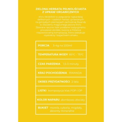 Kivu Reserve Organic Green | CoffeeLove