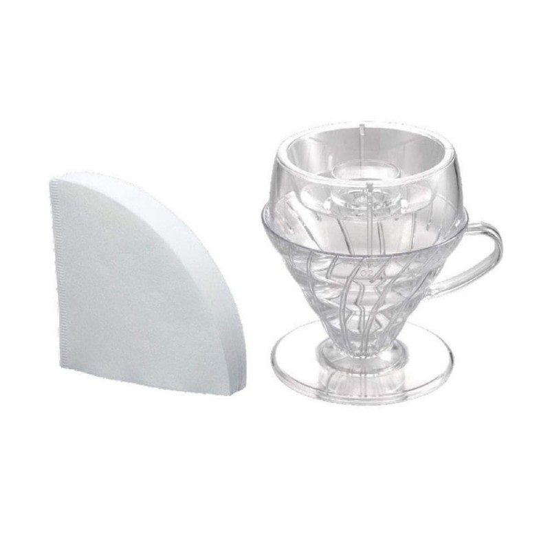 Hario V60 Drip-Assist Set zestaw dripper V60-02 z nakładką i filtrami | CoffeeLove