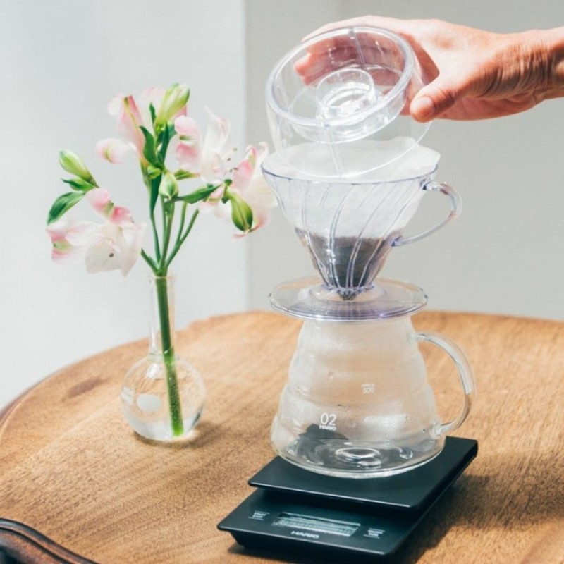 Hario V60 Drip-Assist Set zestaw dripper V60-02 z nakładką i filtrami | CoffeeLove