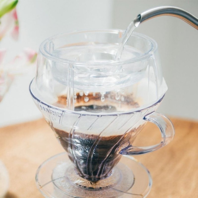 Hario V60 Drip-Assist Set zestaw dripper V60-02 z nakładką i filtrami | CoffeeLove