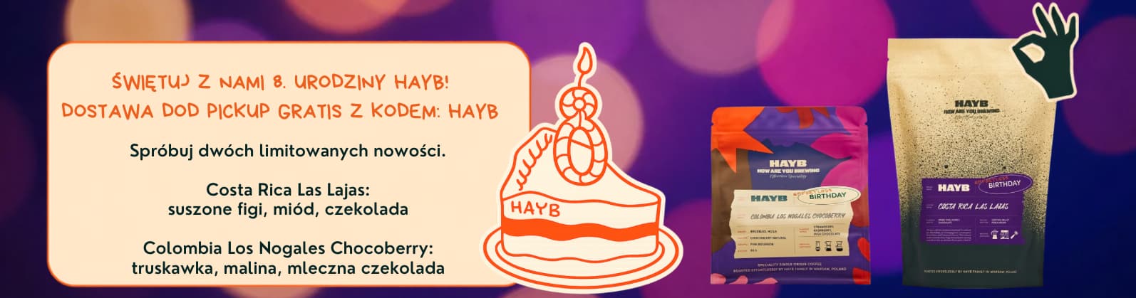 darmowa dostawa urodzinowych kaw HAYB