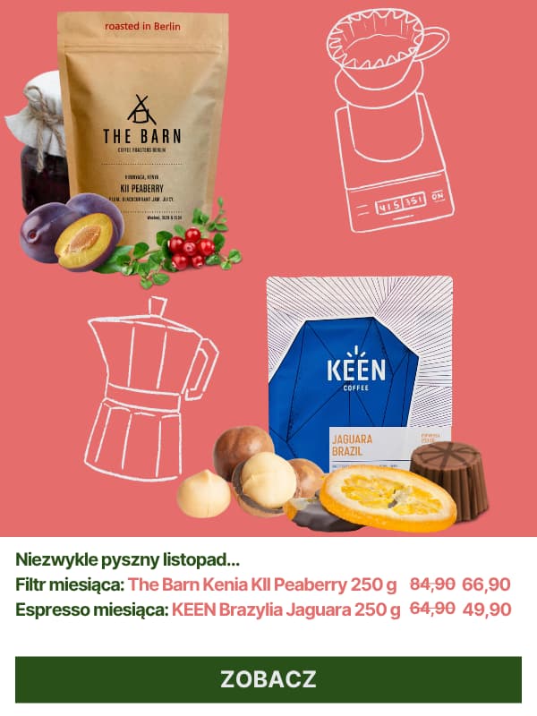 promocja - kawa miesiąca w CoffeeLove - aeropress, chemex, dripper, kawa do ekspresu - najlepsze kawy w doskonałej cenie CoffeeLove